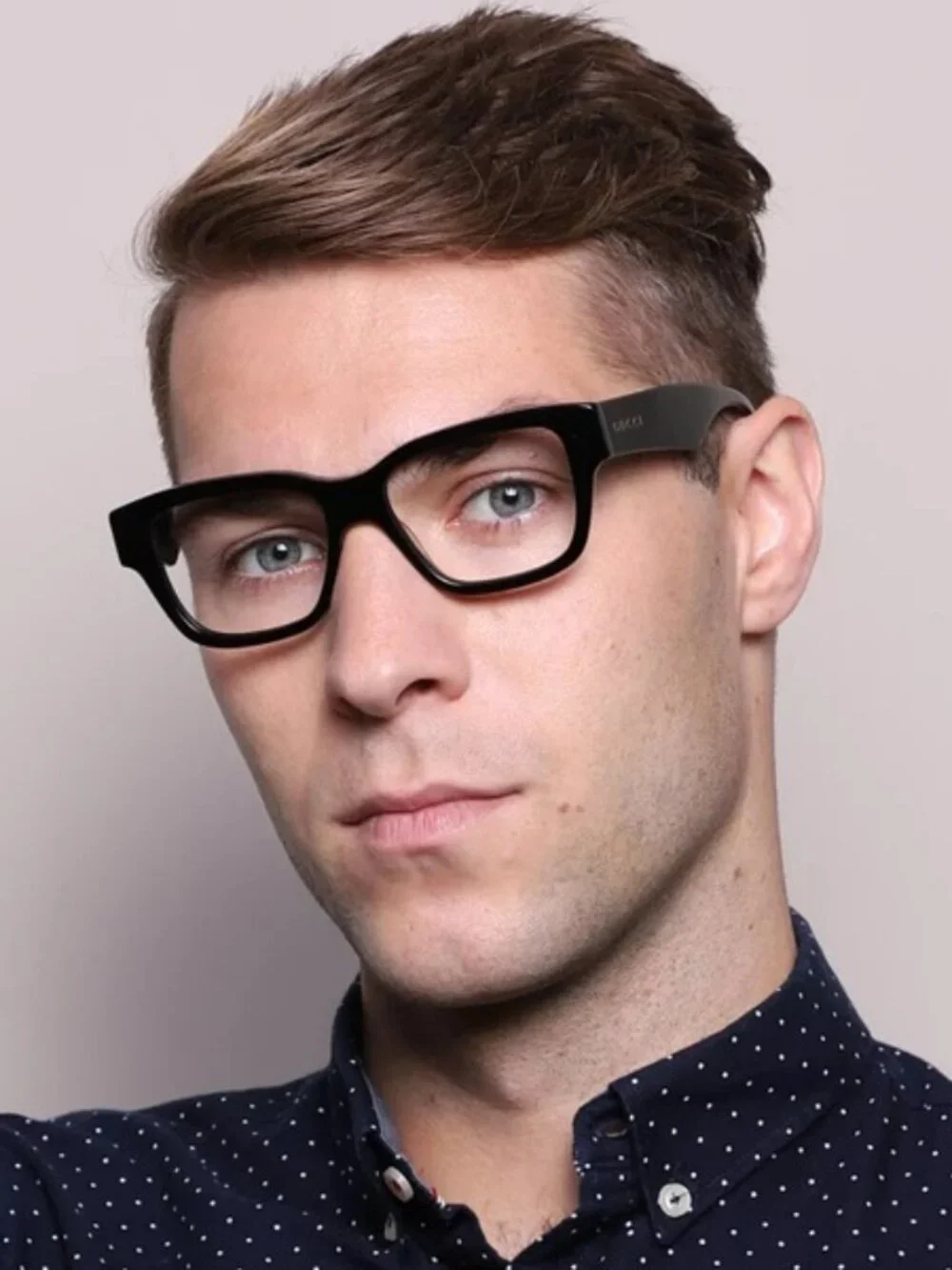 Gucci Men Eyeglasses Black Square GG1428O 001 NEW AUTHENTIC